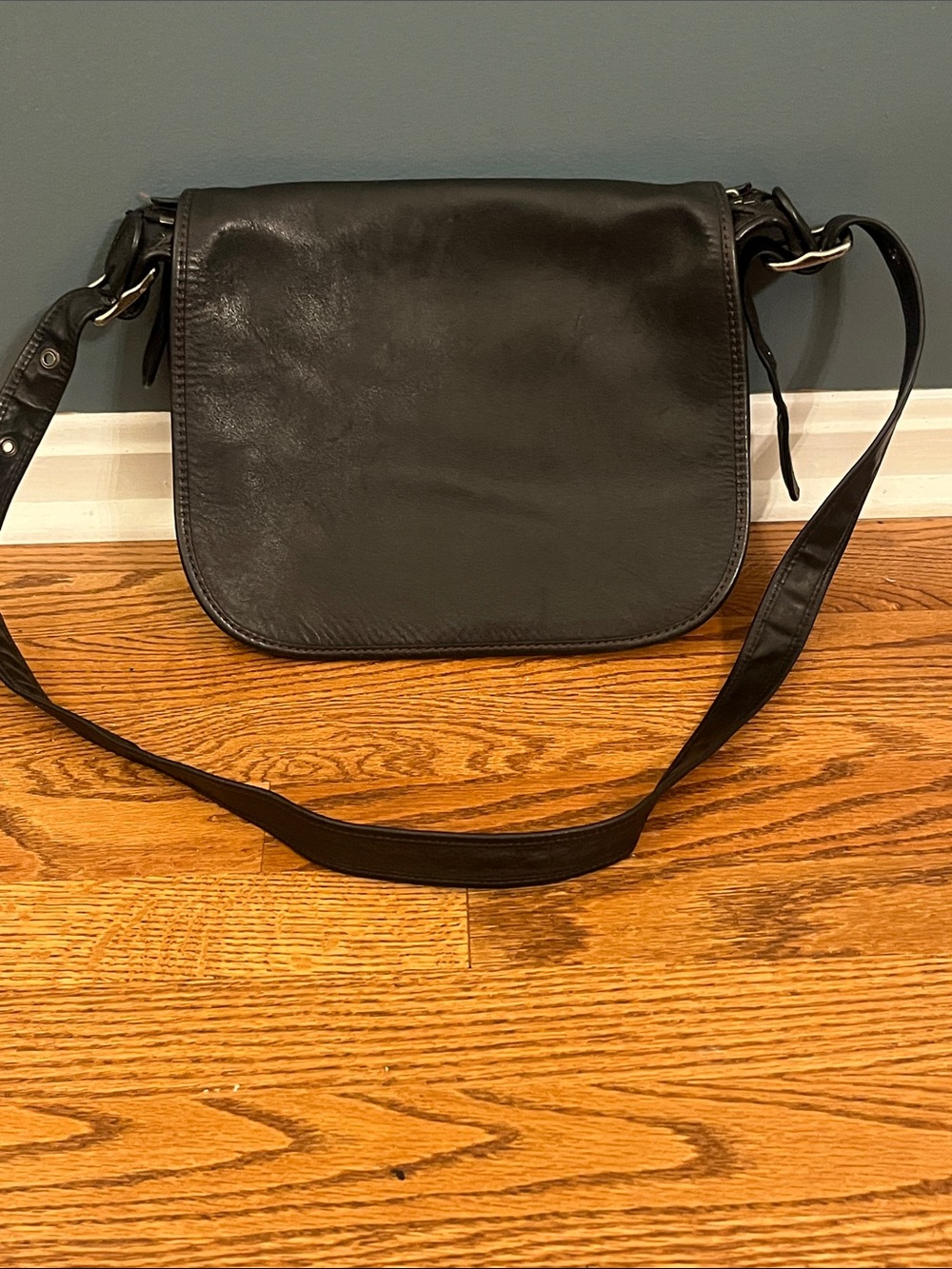 Coach Limited Edition 75th Anniversary Saddle Bag, Black and Burgundy with COA